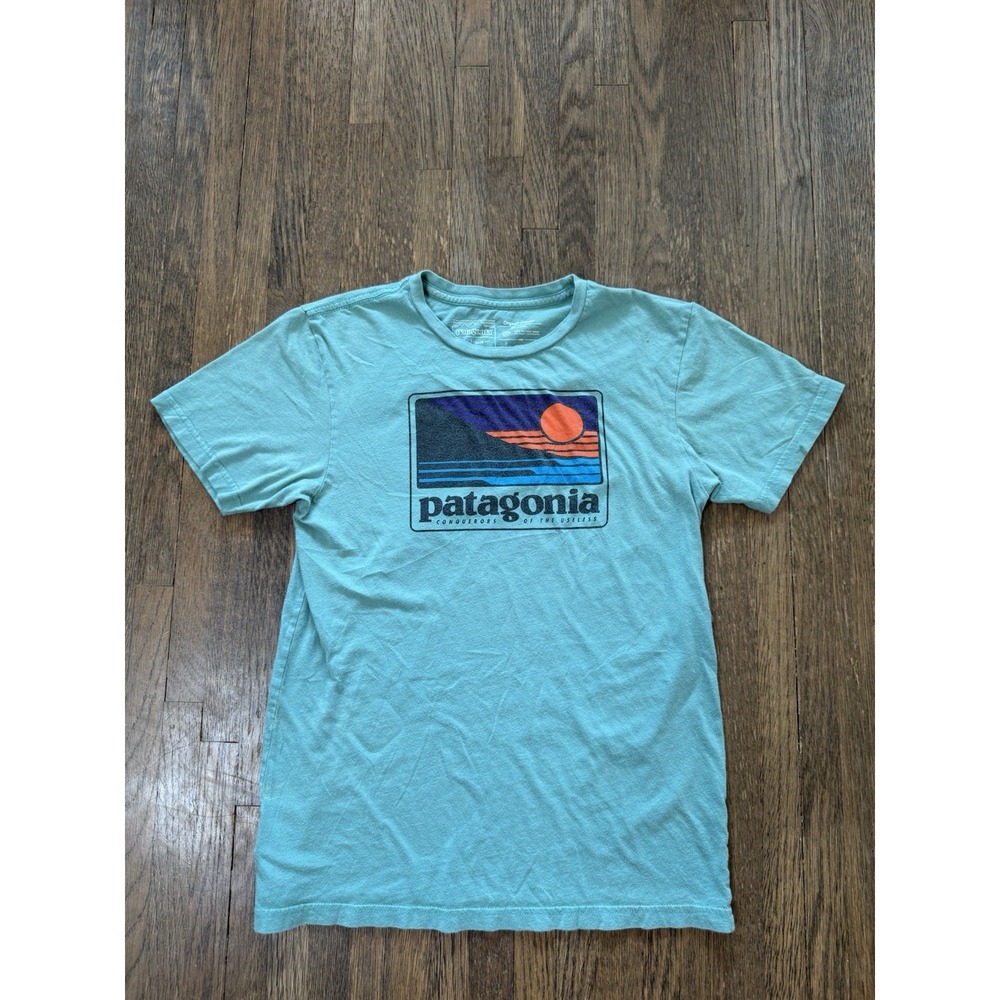 Patagonia Conquerors Of The Useless Graphic T-Shirt Mens Small Slim Fit Organic